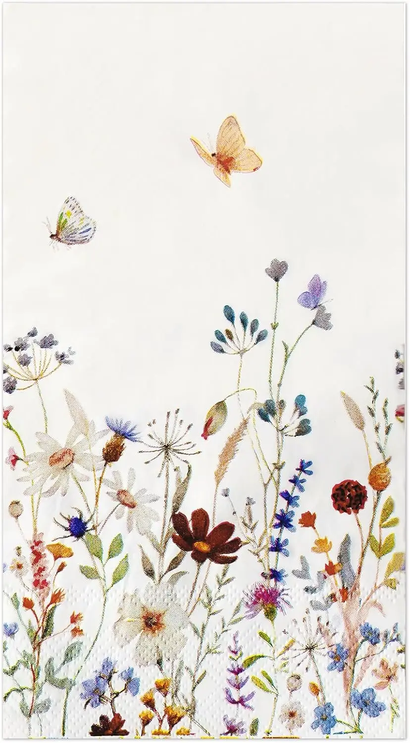 Spring Floral Paper Napkins 100 Count Disposable