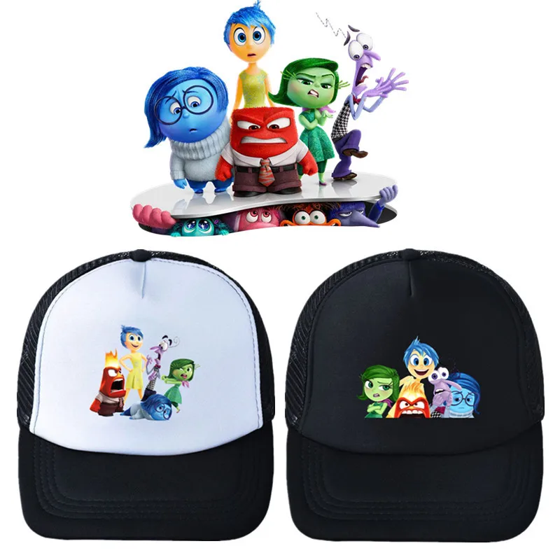 

Disney Inside Out 2 Black and White Net Hat Children's Four Seasons Shade Outdoor Sports Net Hat Birthday Gift Wholesale