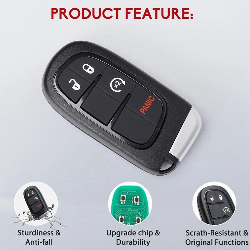 Car Key Fob Remote Control GQ4-54T For Dodge Ram 1500 2500 3500 2013-2018 433Mhz ID46 Chip 56046956AC