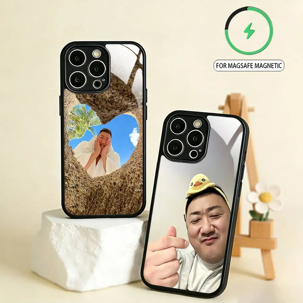 

Cute Gap moe M-Ma Dong-seok Phone Case For iPhone17,16,15,14,13,12,11 Plus,Pro Max Magnetic For Magsafe Wireless Charging