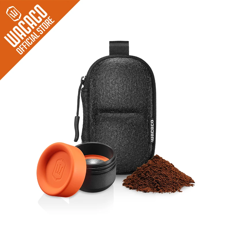 Conjunto de cestas Wacaco Minipresso GR2, inclui duas cestas de filtro de café moído e estojo protetor
