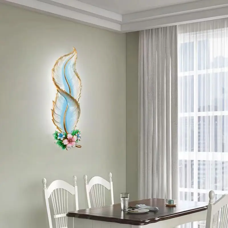 TYLA Modern Plume Wall Lamp LED Interior Creative Resin Sconce Light for Home Living Room Corridor Background Decor