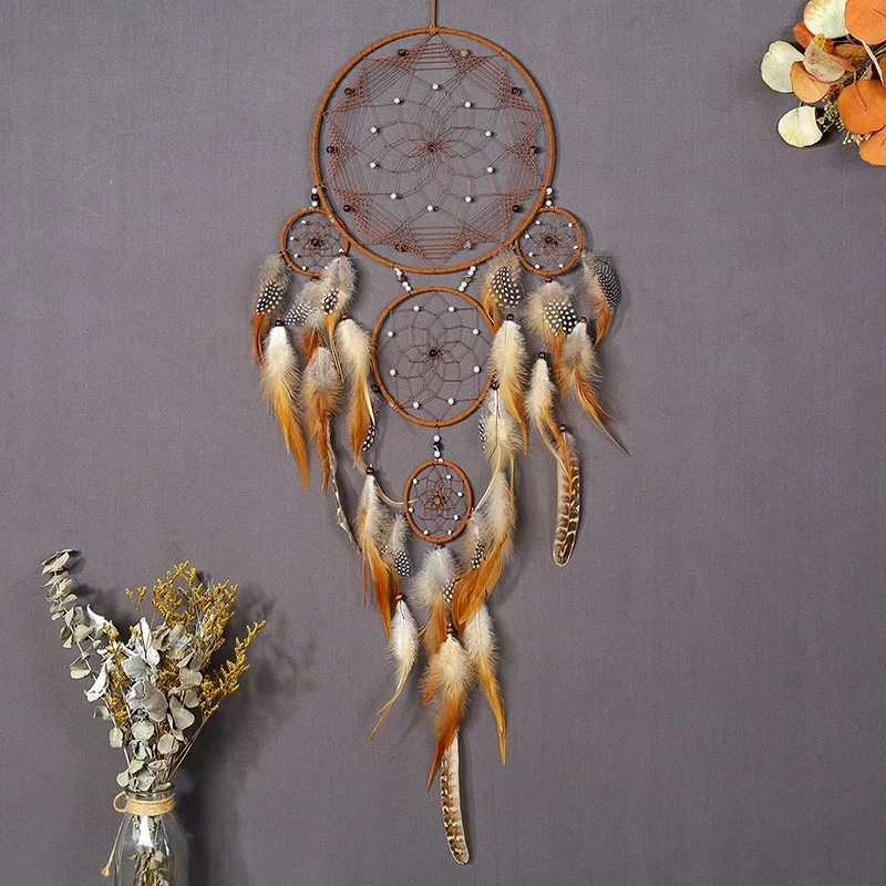 Vintage Bohemian Feathers Dream Catcher Wall Hangings Living Room Pendants Home Decorations Handmade Ornaments For Party Gifts