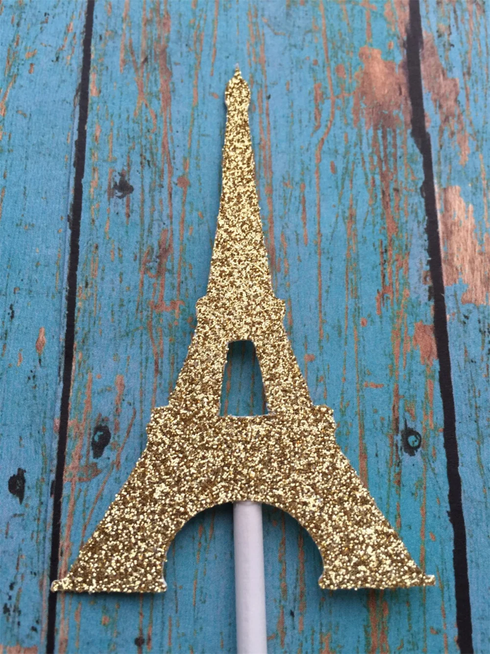 24pcs Paris Theme Cupcake Topper, Eiffel Tower Cupcakes, Bridal Shower Cupcake Toppers, Wedding Cupcake, Parisian Cupcakes, Gold