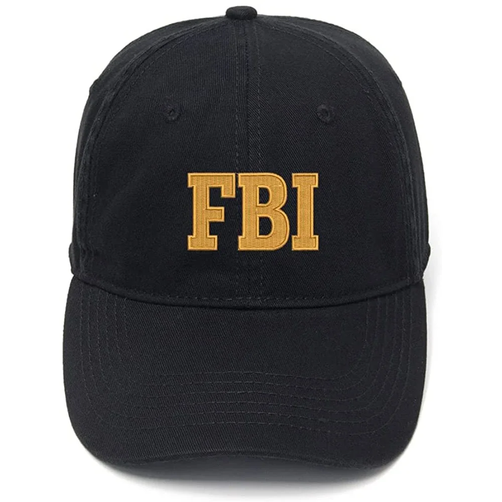 

Lyprerazy Men's Baseball Cap for FBI Embroidered Washed Cotton Caps Hat