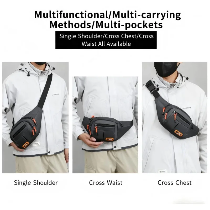 Homefish Multifunctional Large Capacity Waist Bag For Men Women, Water Resistant Wearproof Fanny Pack For Business Work Construc