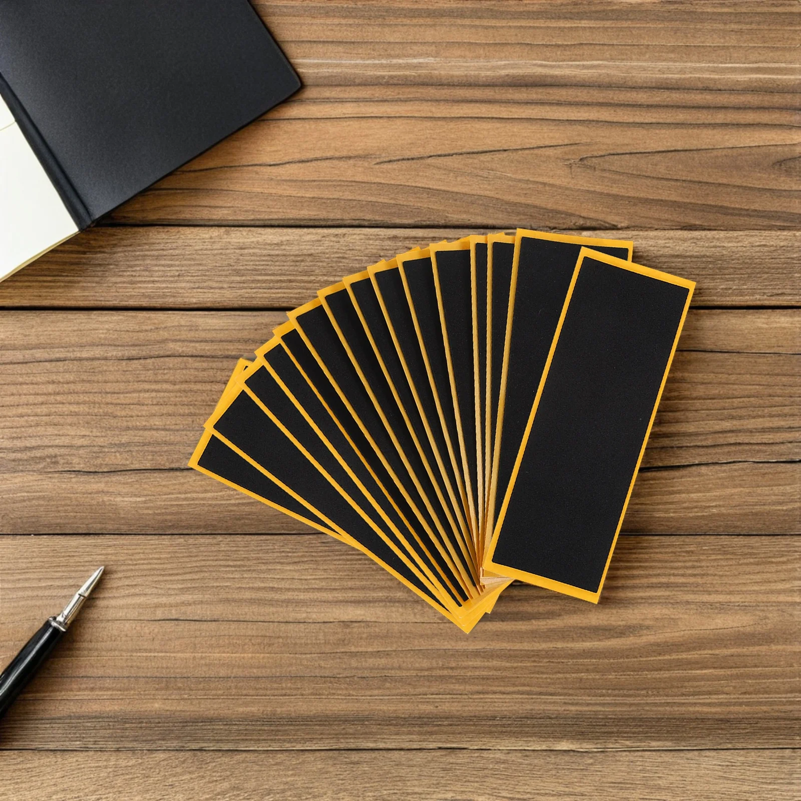 

15Pcs Fingerboard Foams Grip Tape Black Non-Skid Adhesive Stickers for Finger Skateboard Practice Competition Replacement