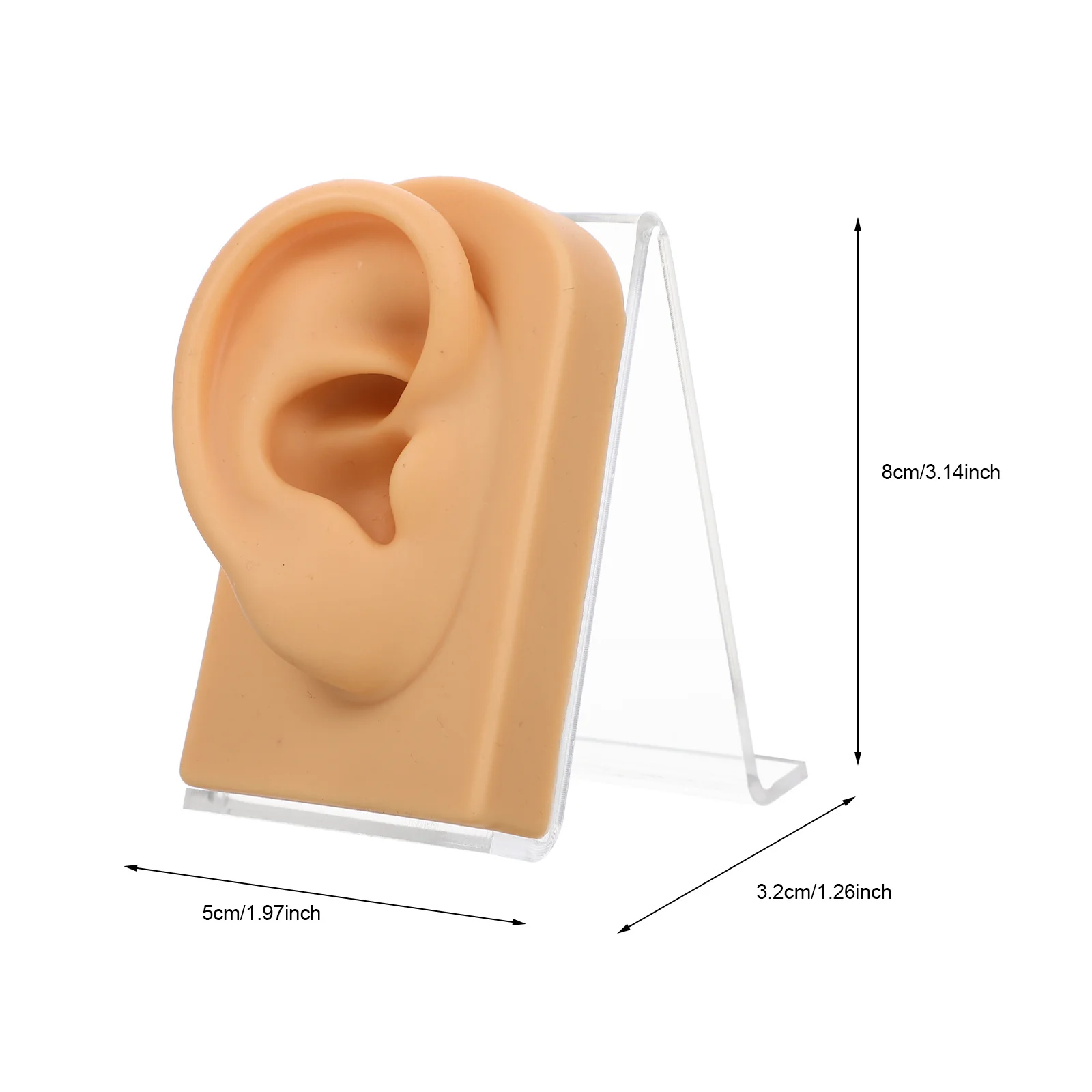 1 مجموعة لينة سيليكون الأذن الزخرفية متعددة الوظائف حامل القرط أداة التدريب المهنية لمحلات التجميل المدارس والمجوهرات #2