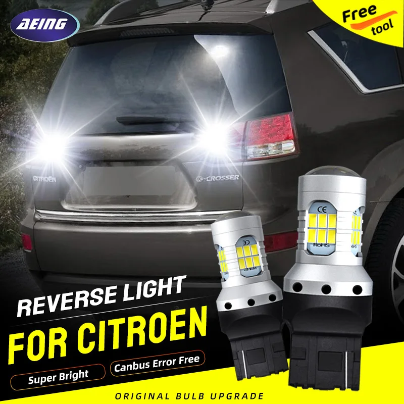 2 pieces Car LED Reverse Backup Lights Blubs For Citroen C-ZERO C-Crosser 2007 2008 2009 2011 2012