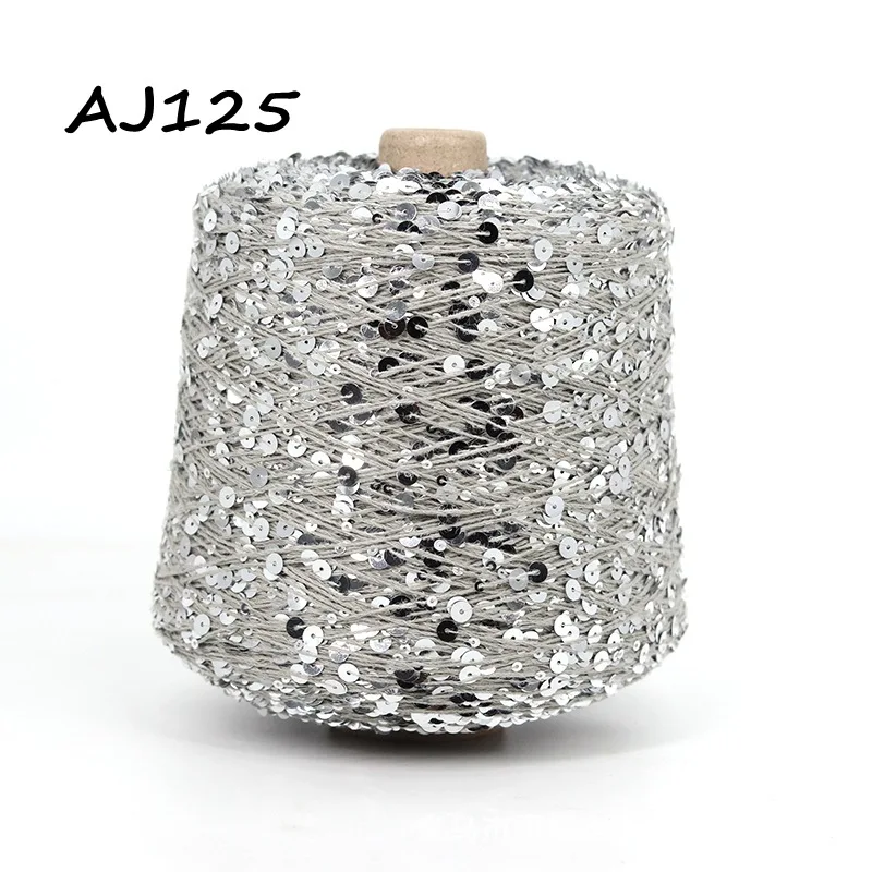 50G Golden Sequin Yarn for Knitting Craft Projects