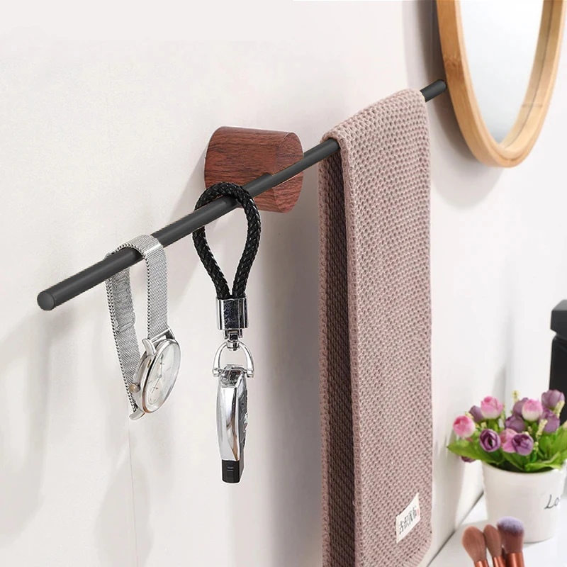 50 Cm Detachable Towel Rack Minimalist Bath Towel Rack Wall Punch-free Towel Bar Space Aluminum Storage Rack Kitchen Storage