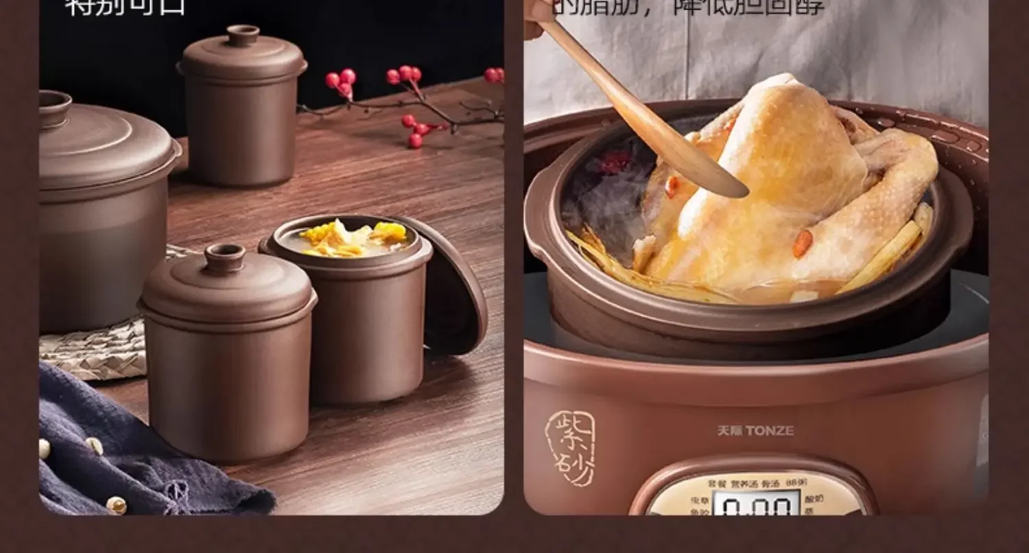 220V Automatic Ceramic Electric Stew Pot Double Boiler For Soup Porridge Bird Nest Home Kitchen