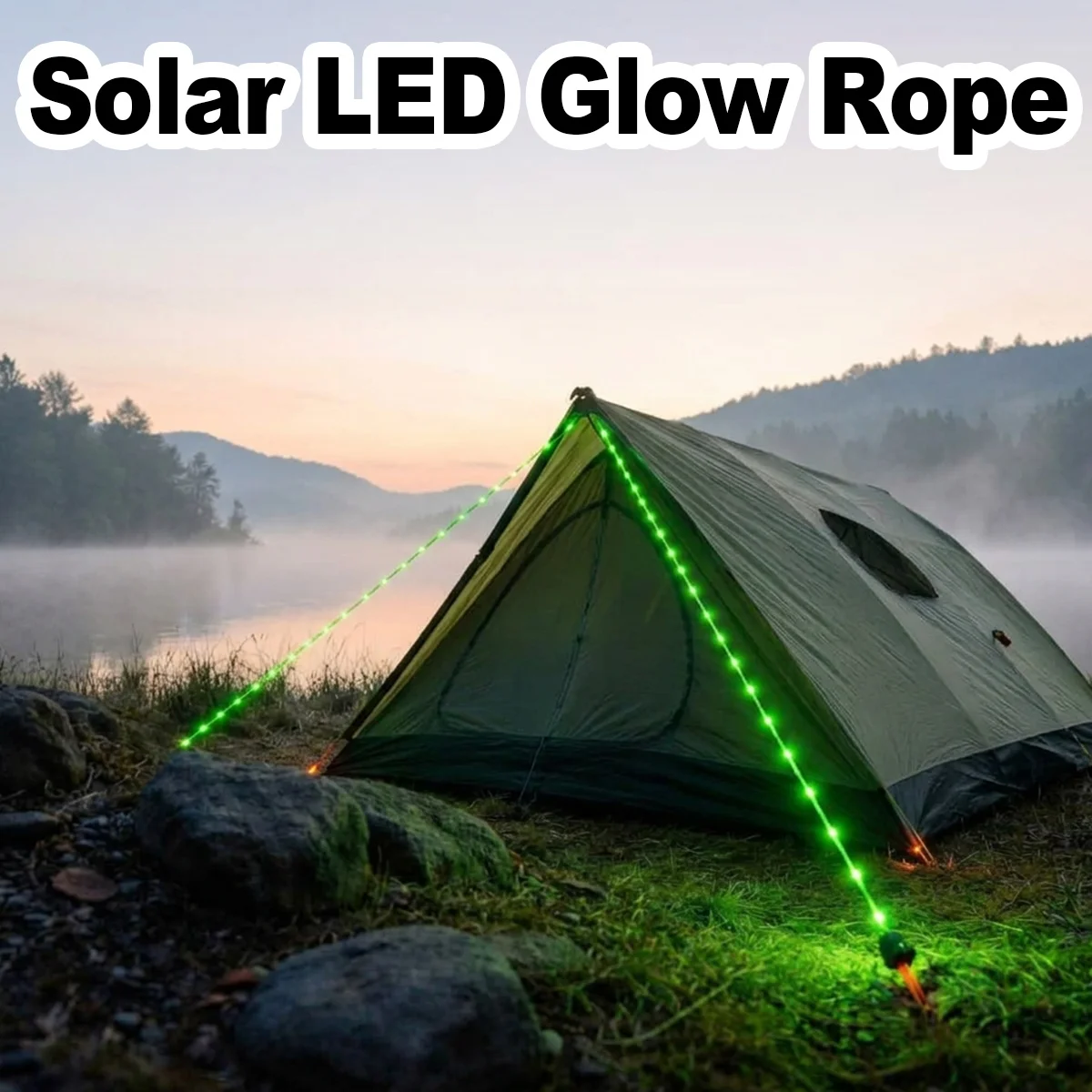 Solar Rope Lights Weather Resistant Luminous Cord Remote Backyard Illumination Glowing Paracord Art Patio USB Room Art Deco