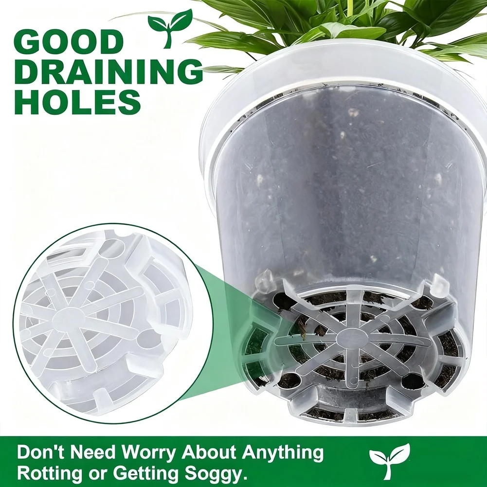 

Flower Pots Set with 30 Clear Plastic Pots Featuring Drainage Holes and 50 Plant Labels for Effective Plant Care