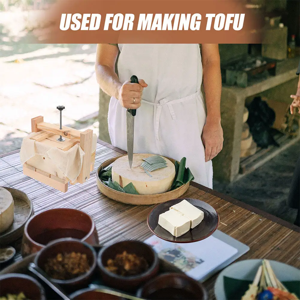

1Set Tofu Mold Wooden DIY Press Maker for Homemade Soybean Curd Tofu Making Kitchen Tool Home Supplies Bean Curd Makers