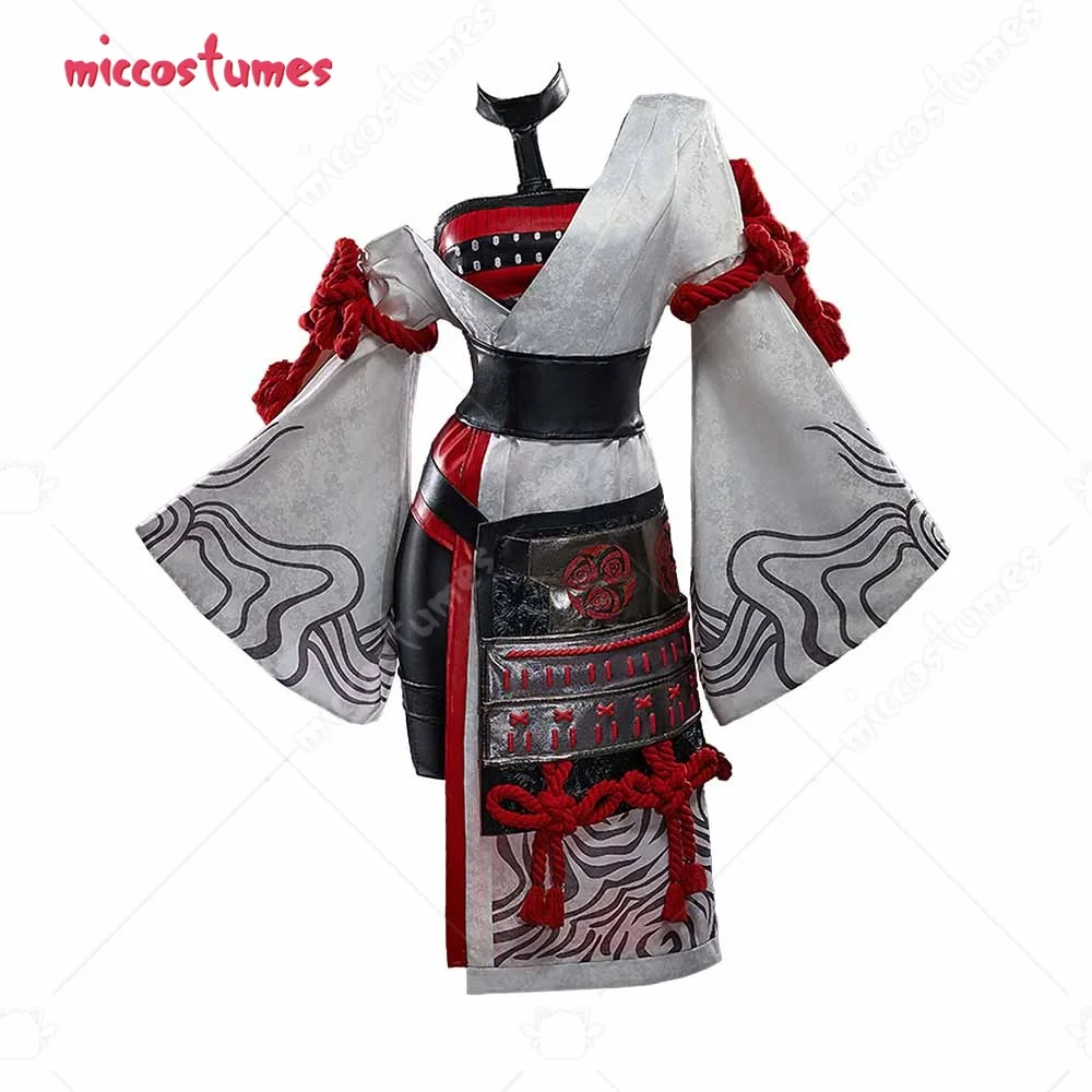 أزياء Miccostumes النسائية الليلية التأثيرية أزياء ملحمة مع كيمونو ودرع أزياء الهالوين التأثيرية