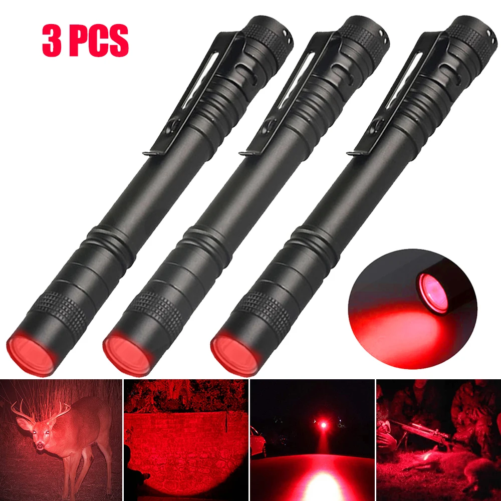 VASTFIRE Mini-Stiftleuchte, Taschenlampe, Rot/Weiß/395 nm, Taschenlampe, Taschenlampe mit Clip, für Haustiere, Hund, Katze, Urinfleck, Erz, Gelderkennungs-Taschenlampe 6