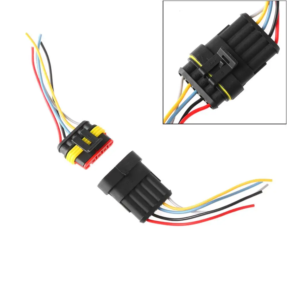 1Set Car Waterproof Electrical Connector With Wire Automotive HID Plug Sealed Set