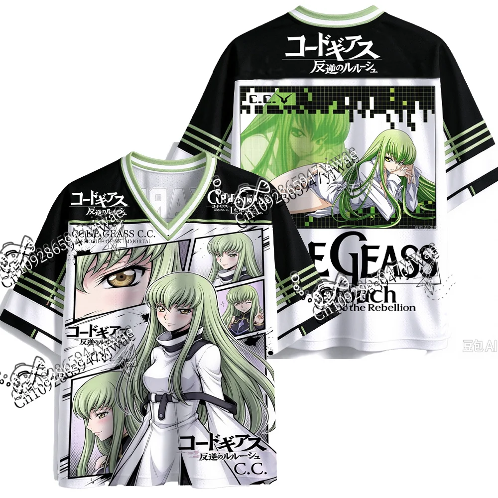 Code Geass: Lelouch of the Rebellion Lelouch Lamperouge C.C. Graphic printed jersey anime fans tee summer Men Women T-shirt