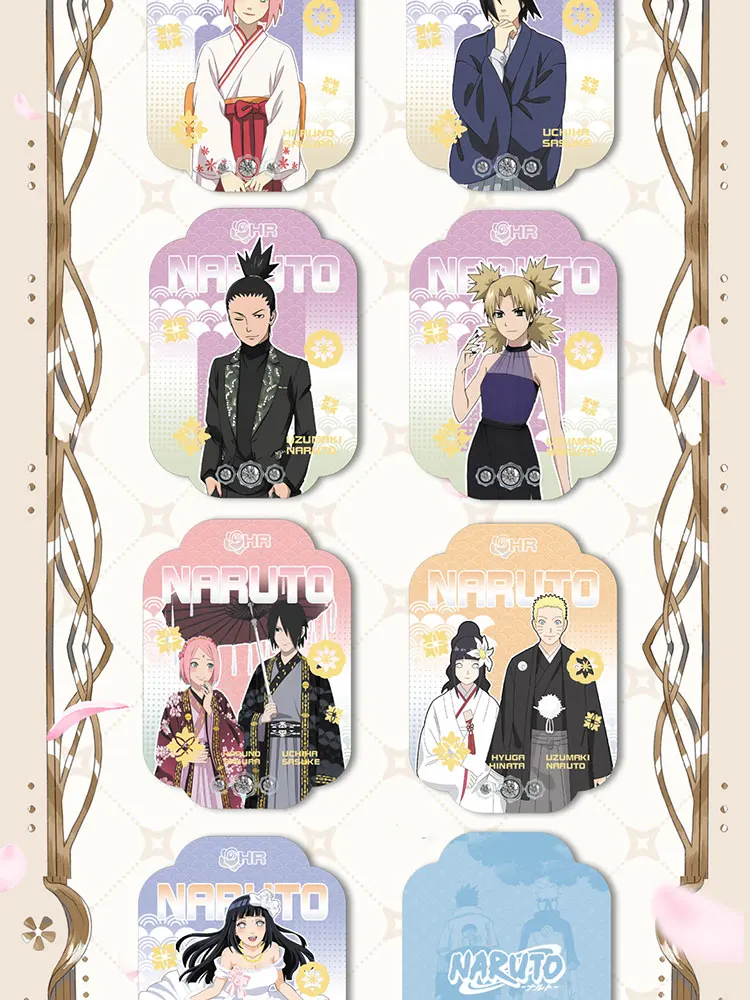 New Naruto Card Japanese Anime Collection Card Doujin Badge Crystal Bricks Booster Box Kids Toy Birthday Party Gifts