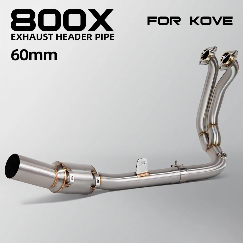 Collettore di Scarico 800X Pro per Moto KOVE 800 X Rally, Tubo di Scarico per Moto Adventure, Collettori da 60MM Compatibili con Silenziatore OEM