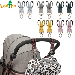 Nieuwe Pu Lederen Kinderwagen Haak Kinderwagen Fiets Accessoires Luiertas Houder Pasgeboren Winkelwagen 360 Graden Draaibare Haak Organizer