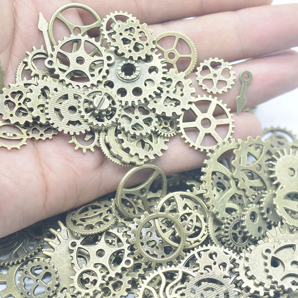 

1Pack Alloy Clock Gear Pendant DIY Charm Jewelry Making Supplies Necklace Bracelet Keychain Scrapbooking Decorative Accessories