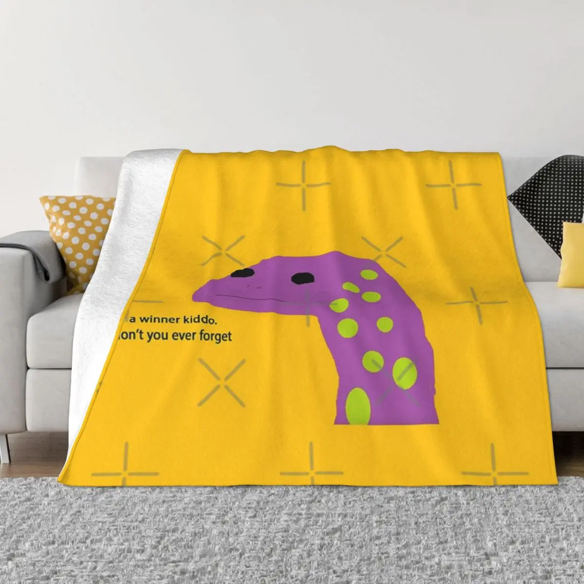 

Motivational Lizard 1 Home Knee Blanket Couple Blankets Custom Blanket Personalized Throw Blanket