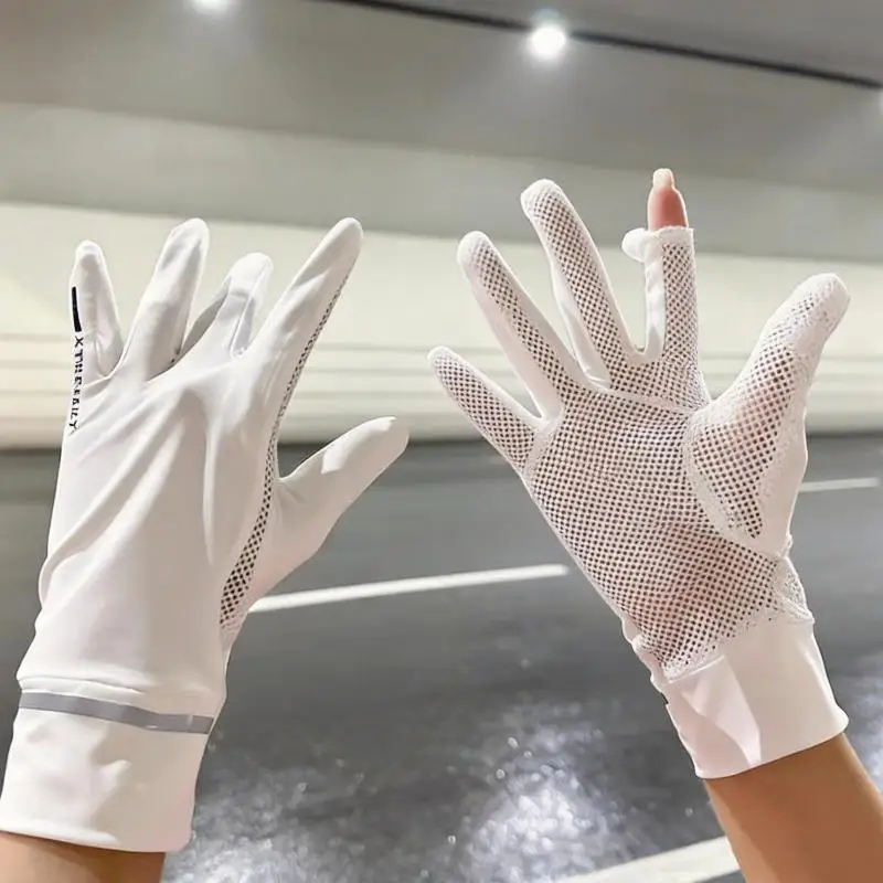 Damen-Sonnenschutzhandschuhe, 1 Paar, Netzstoff, rutschfest, für den Sommer, dünne Handschuhe, UV-Schutz, zum Fahren, Radfahren, Bildschirmkompatibel – Detail 5