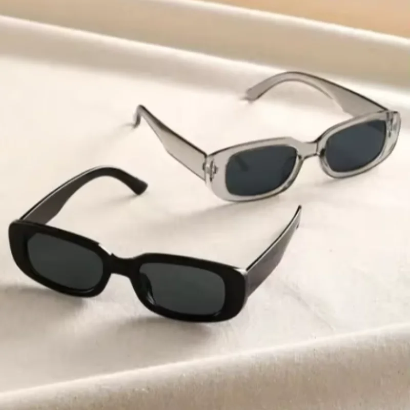 Wandern Camping 2 teile/satz Rechteck Rahmen Anti Licht Gläser Für Frauen Männer Candy Farbe Y2K Mode Gläser Outdoor Brillen UV400