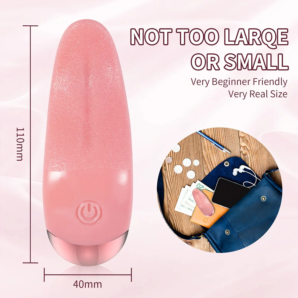 Female masturbation heated tongue licking vibrator clitoral G-spot stimulation oral sex device for couples sex toys adult produc