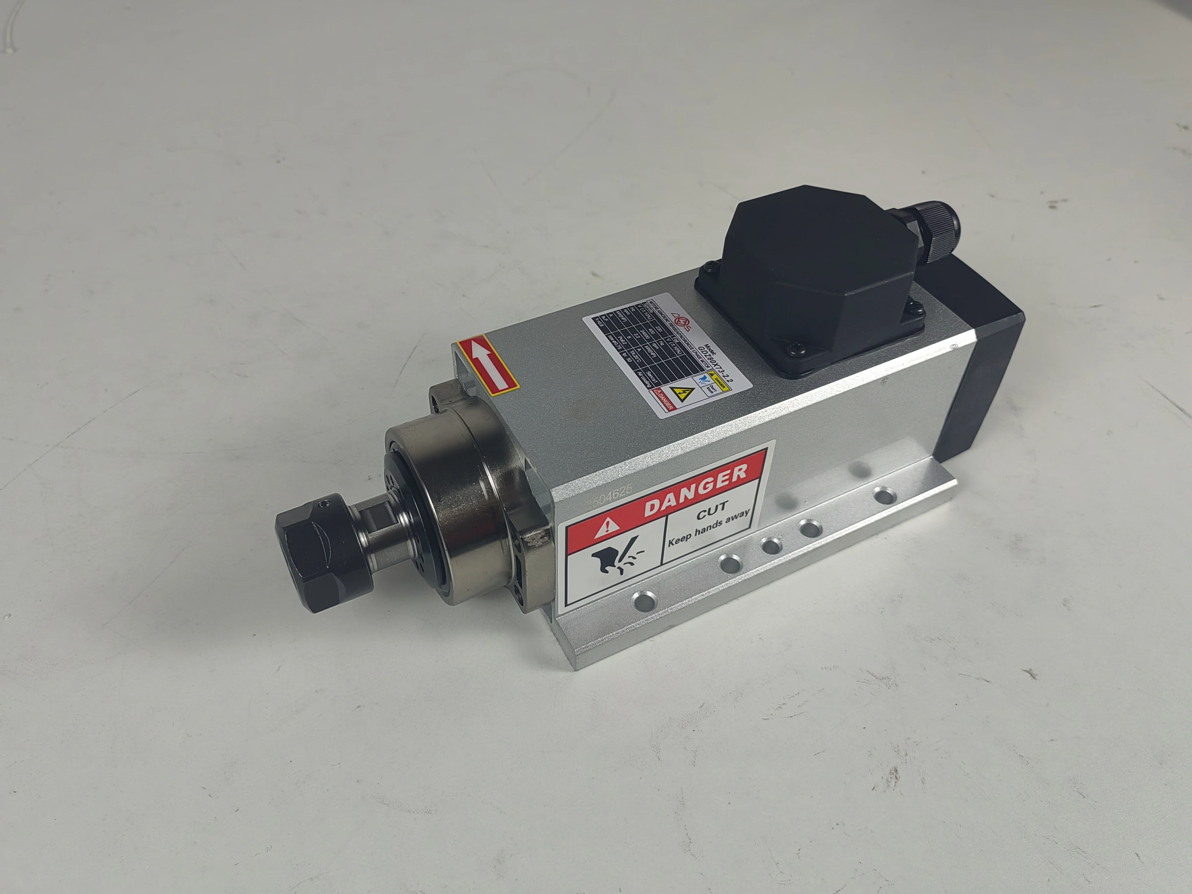 GDZ-80x73-2.2 Square 2.2KW ER20 Air Cooled Cooling Spindle Motor For CNC Router Milling Drilling Machine
