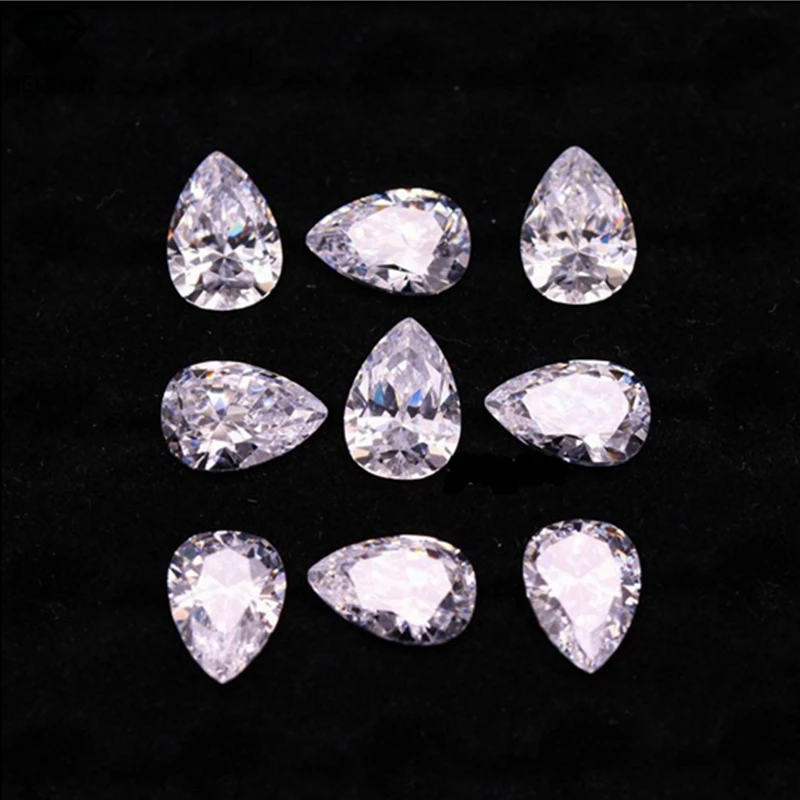 Natural White Sapphire 13x18mm 13.0 Cts Pear Shape Brilliant  VVS Loose Gemstone For Jewelry