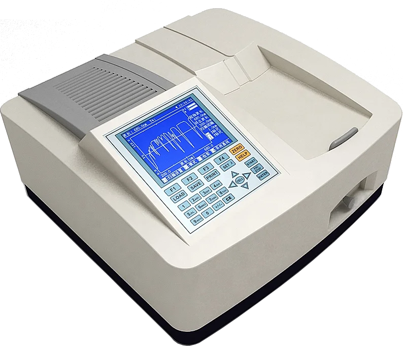 Double Beam UV VIS Spectrophotometer 190-1100nm with optional bandwidth 0.5/1/2/4/5nm