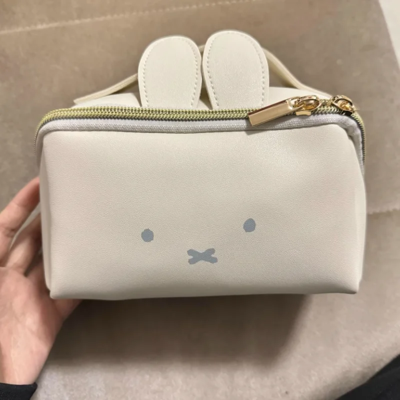 Cartoon Kawaii Miffy Rabbit Cosmetic Bag Handbag Portable Washing Bags Multifunctional Storage Stationery Supplies Pencil Case image 5