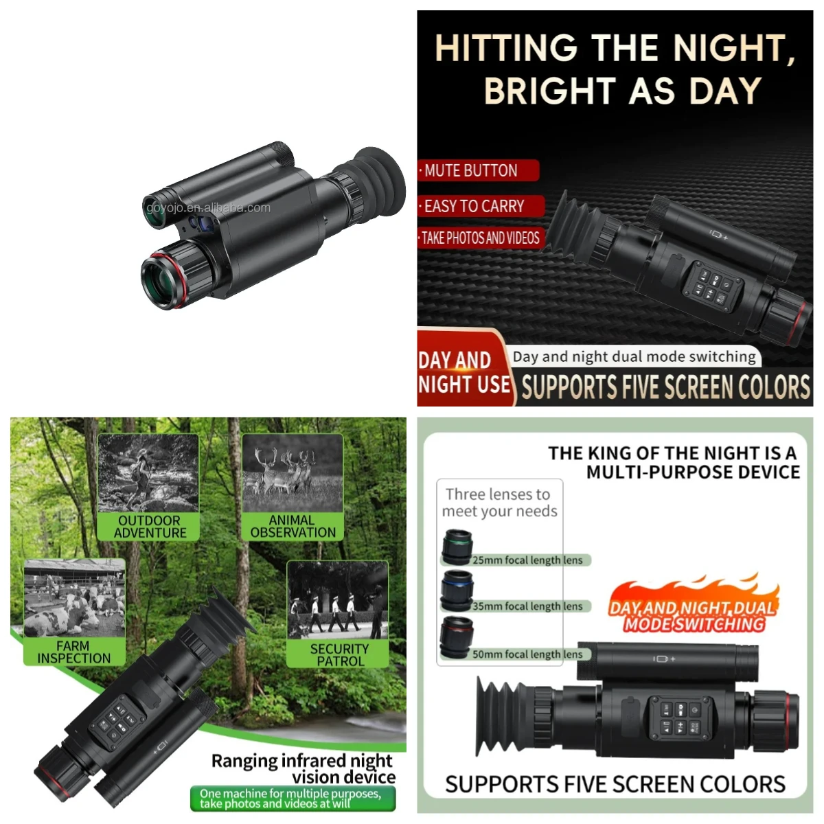 

Gold Seller NV076-50mm-850 Digital Outdoor Monocular Night Vision RangeFinder For Hunting And Telescope