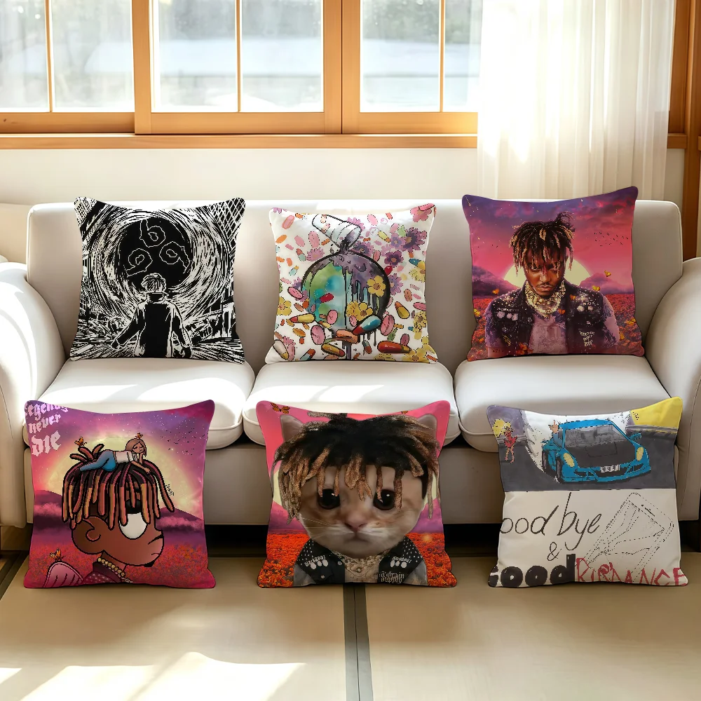 American rapper J-Juice W-WRLD cushion cover Comfortable Decorative For Bedroom Living room Dormitory Picnic and Holiday