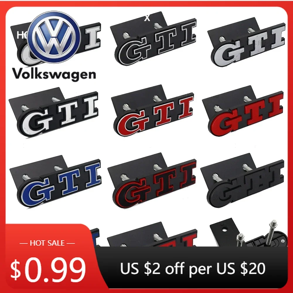 

Горячая новинка 2026: Металлическая эмблема-наклейка с логотипом GTI для передней решетки радиатора Volkswagen Golf 4 5 6 7 8, Passat, Jetta, Polo, Touareg
