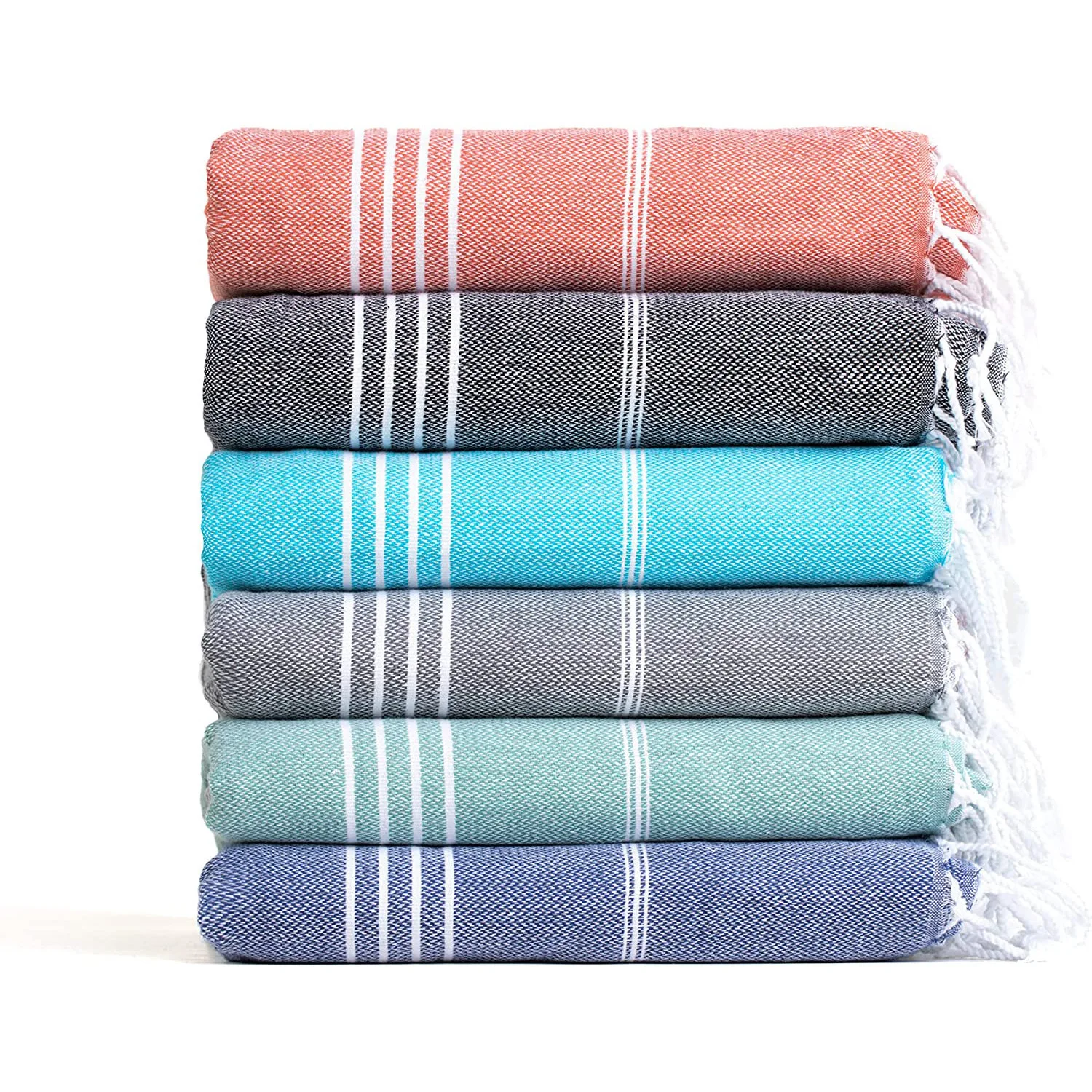 Toalla de baño de Spa para Sauna de algodón con borlas a rayas de lujo para viaje en casa toalla de playa grande turca 100x180CM