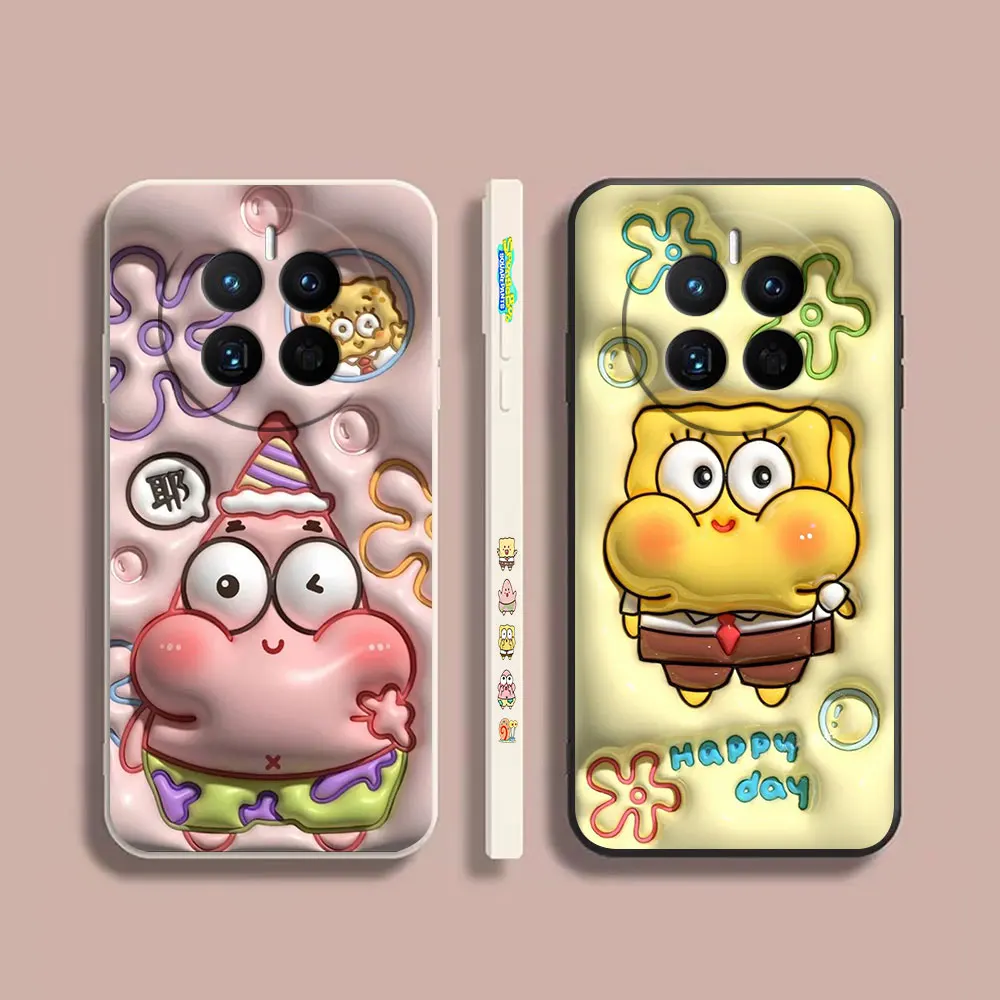 Phone Case For Huawei MATE 10 20 20X 30 40 P20 P30 P40 P50 LITE PRO PLUS Case Funda Coque Shell Happy S-SpongeBob S-Squarepants