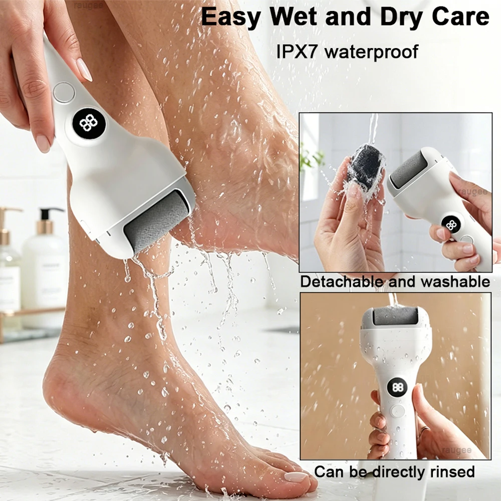 Electric Foot Grinder Rechargeable USB Callus Remover for Feet Professional Foot Care Heel Dead Skin Roller Pedicure Remover Kit - view 5