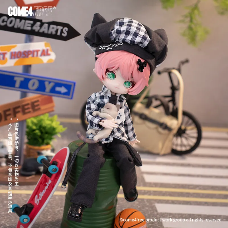 COME4FREE12-point BJD baby clothes daily series girly cat dress