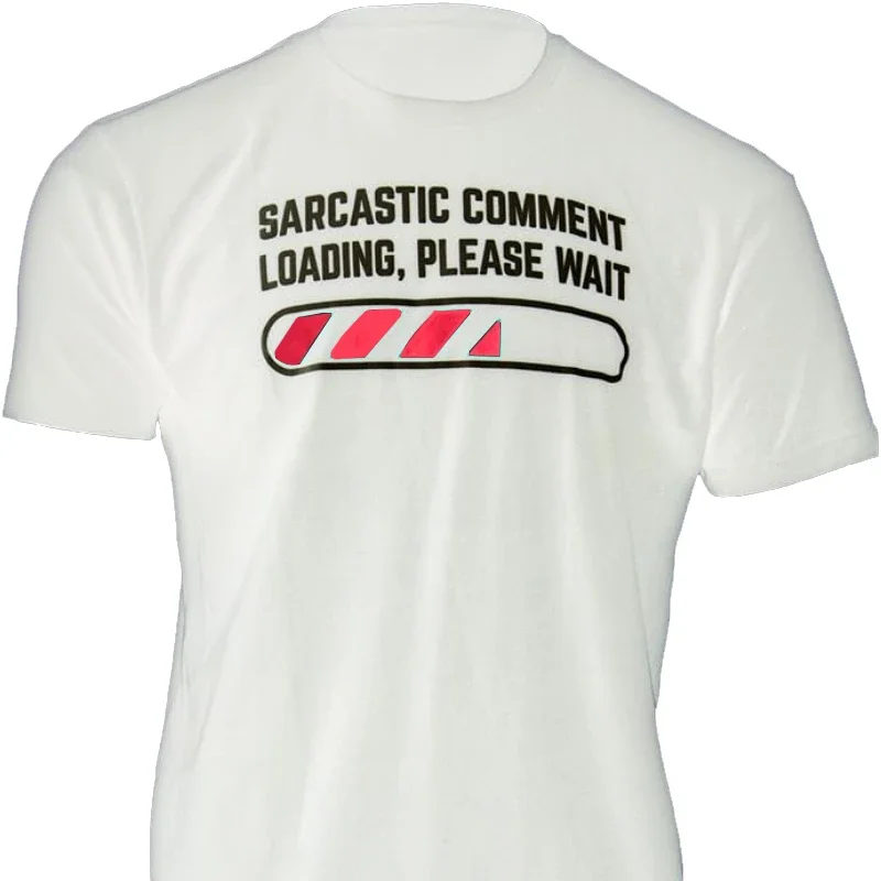 الإبداعية الساخرة تعليق تحميل يرجى الانتظار الرجال النساء الجرافيك خطابات تي شيرت مطبوع مضحك الأسود الفكاهة فضفاض الهيب هوب القمم