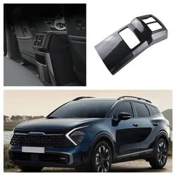 For Kia Sportage NQ5 2022 2023 2024+ Car Inner Central Armrest Back Vent Cover Sticker Carbon Fiber Rear AC Outlet Trim Styling