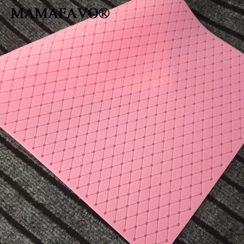 Grids Diamond Lace Cake Silicone Mold Fondant Mousse Sugar Craft Icing Mat Pad Cake Decoration Tool Pastry Baking Tools K486 - view 5