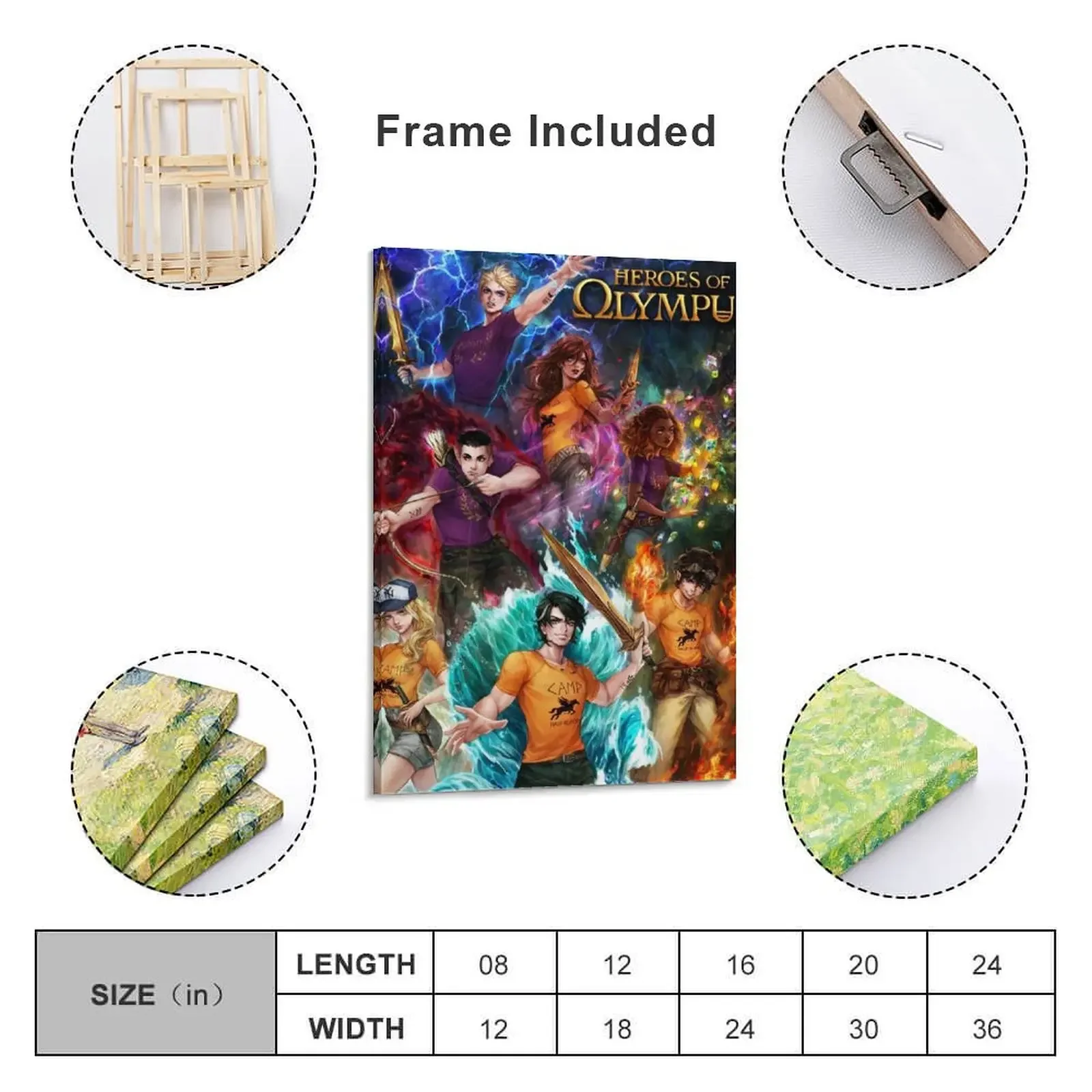 Heroes of Olympus Canvas Painting wall frame for living room office decoration room decorations for girls house decorations