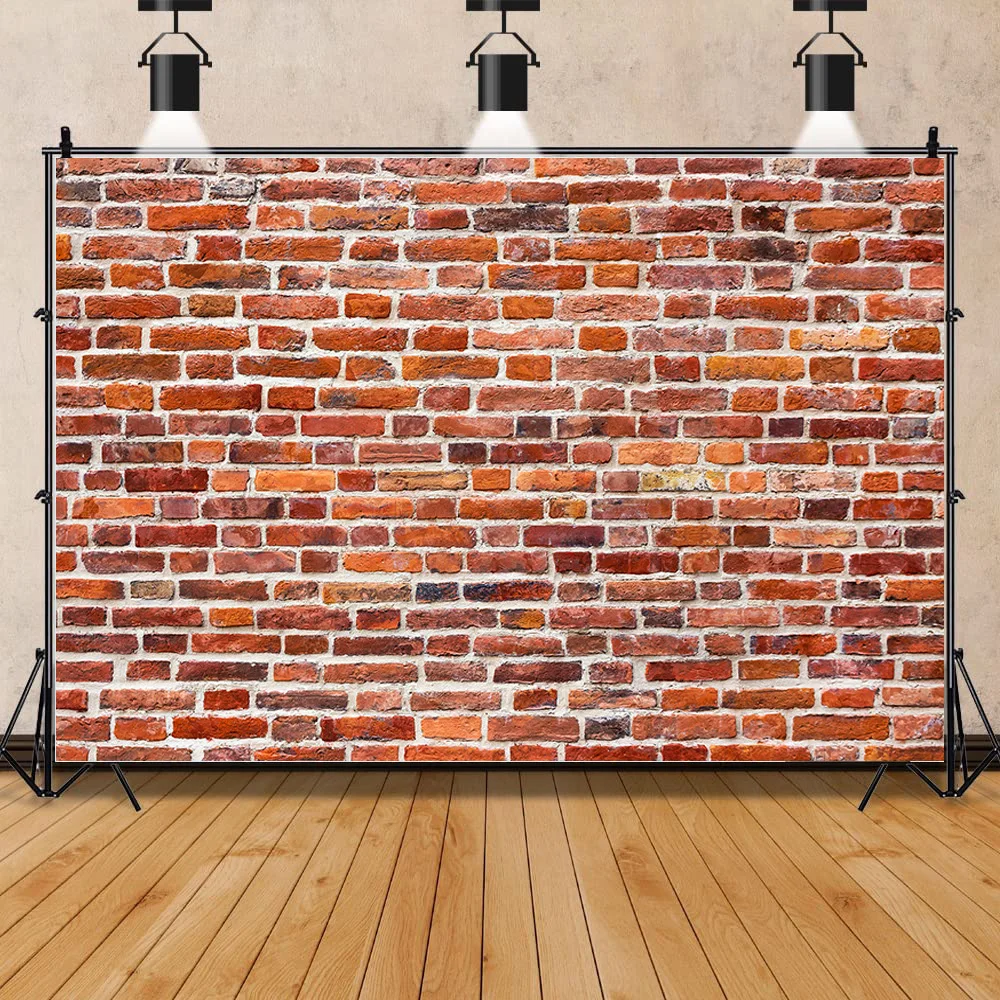 SHENGYONGBAO Gray Brown Antique Brick Wall Photography Backdrops Props Cement Texture Stone Theme Photo Studio Background QZ-01