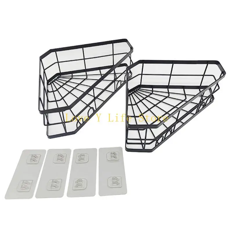 

L74C Polygon Bathroom Organizes Moistures Proof Shelving Apartment Space Savers for Neat Arrangement of Beauty Products