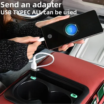 Multi-Function Car Armrest Box with USB Port - Storage Booster Pad Center Console Tissue Box And Water Cup Holder for Vehicle - Image 3