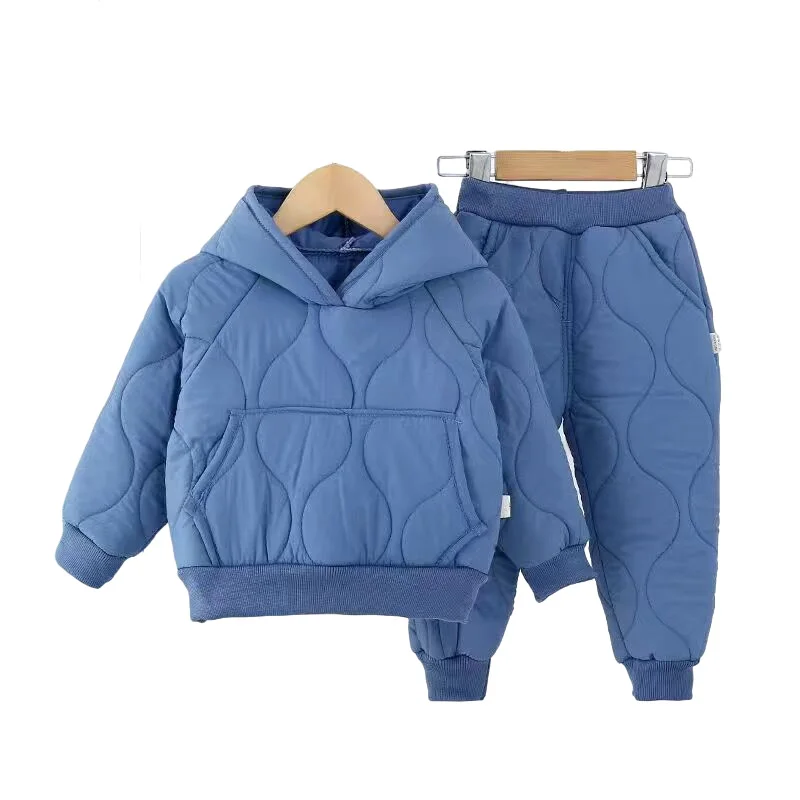 

Toddler Winter Baby Girls Boys Clothing Sets Warm Hooded Down Jacket Clothes Sets Children Kids Snowsuit Coats And Pants 2Pcs